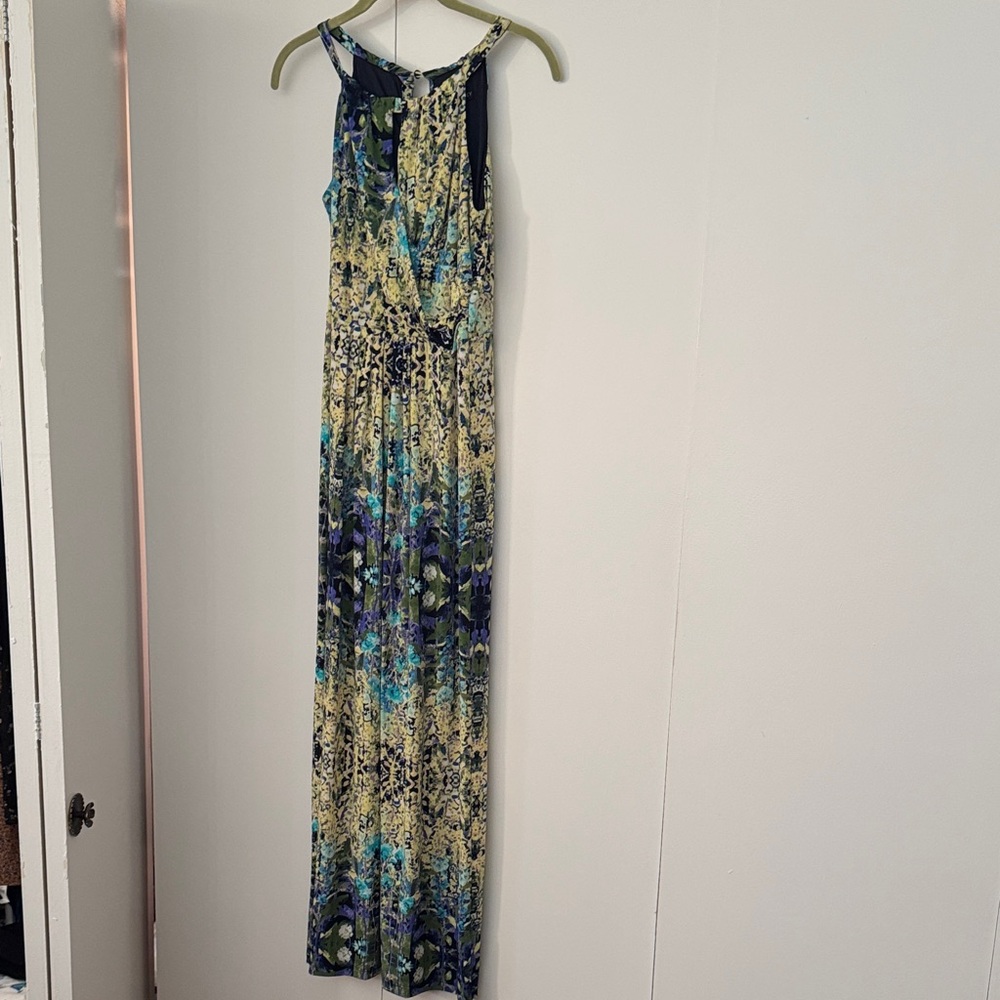Cynthia Rowley Blue and Green Maxi Dress